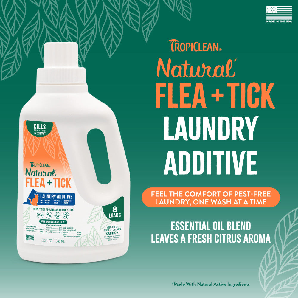 TropiClean Natural* Flea + Tick Laundry Additive, 32oz