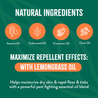 TropiClean Natural* Flea + Tick Maximum Strength + Soothing Shampoo for Dogs, 1 gal