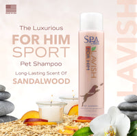 Sunsetting - SPA by TropiClean Lavish For Him Shampoo for Pets, 1 gal