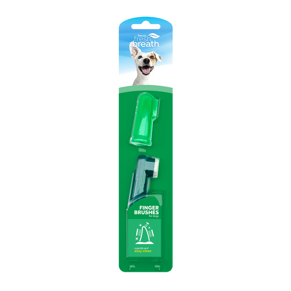 TropiClean Fresh Breath Finger Brushes for Pets, 2 pack