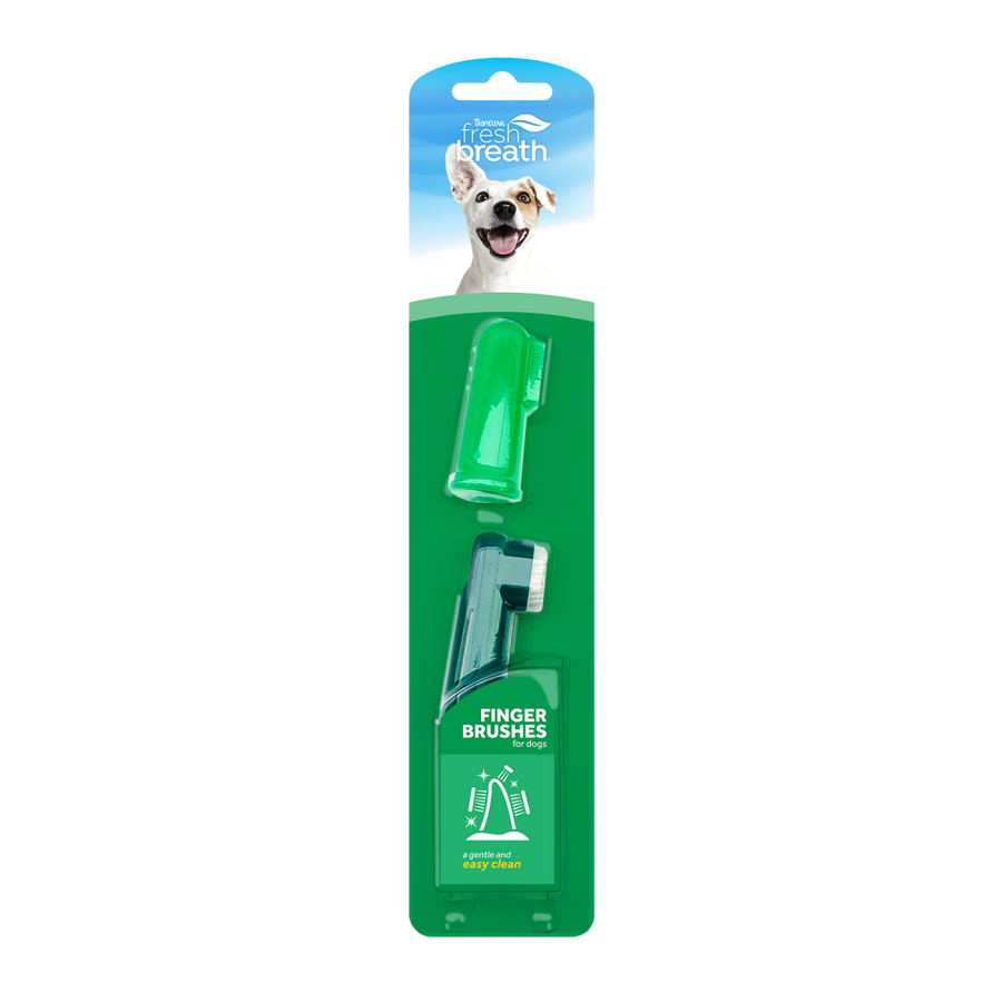 TropiClean Fresh Breath Finger Brushes for Pets, 2 pack