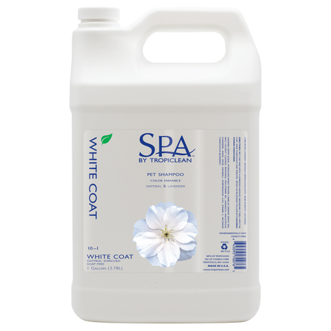 Sunsetting - SPA by TropiClean Lavish White Coat Shampoo for Pets, 1 gal