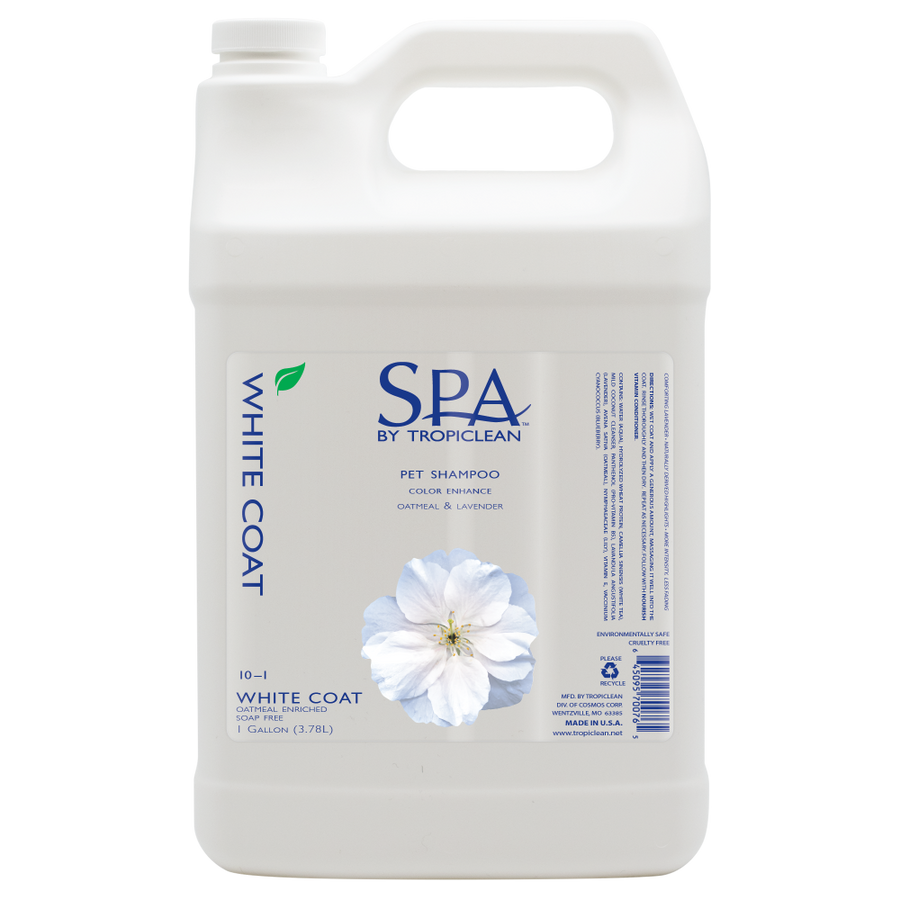 Sunsetting - SPA by TropiClean Lavish White Coat Shampoo for Pets, 1 gal