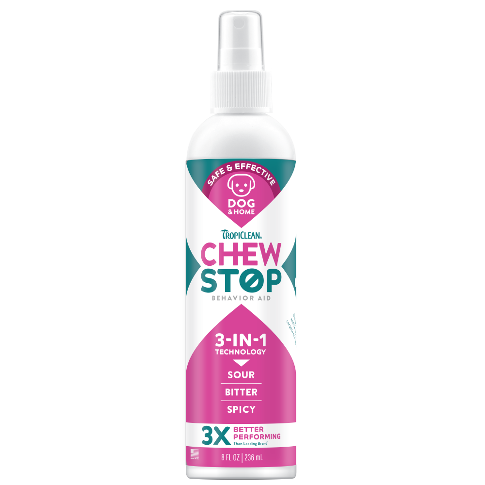 TropiClean Chew Stop Behavior Aid Dog & Home Spray, 8oz