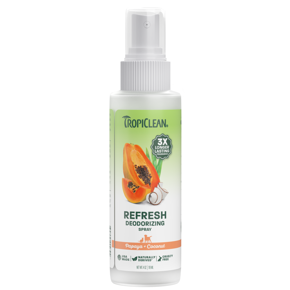 TropiClean Papaya Deodorizing Spray for Pets, 4oz