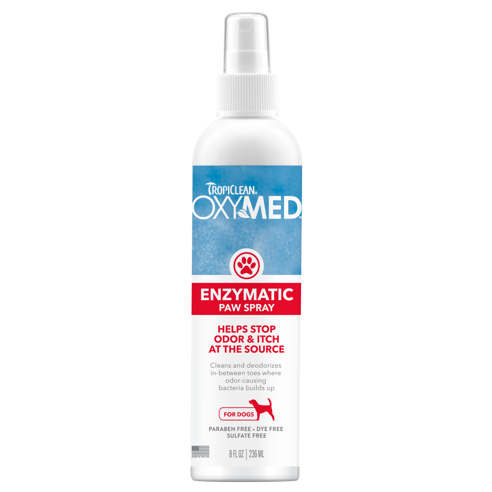 TropiClean OxyMed Enzymatic Paw Odor and Itch Spray, 8oz