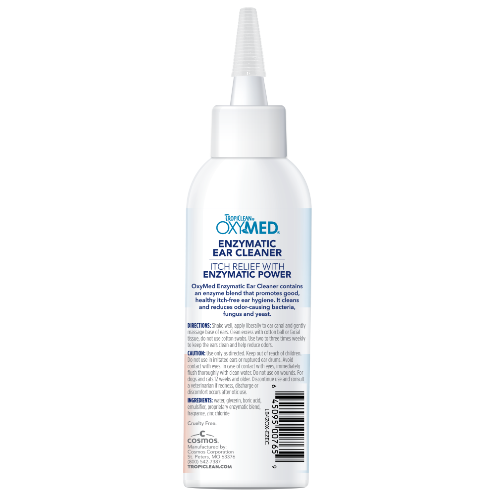 TropiClean OxyMed Enzymatic Ear Cleaner, 4oz