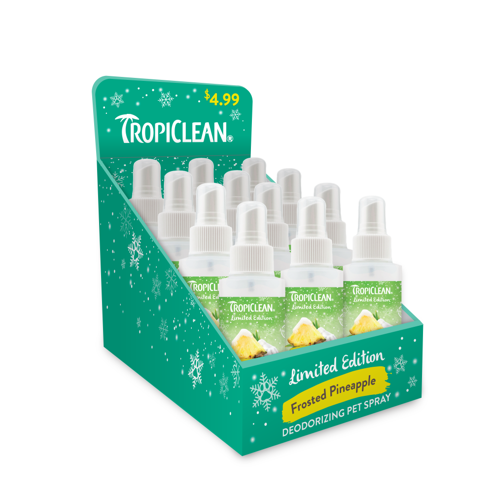 TropiClean Frosted Pineapple Counter Display, 12pc