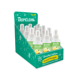 TropiClean Frosted Pineapple Counter Display, 12pc