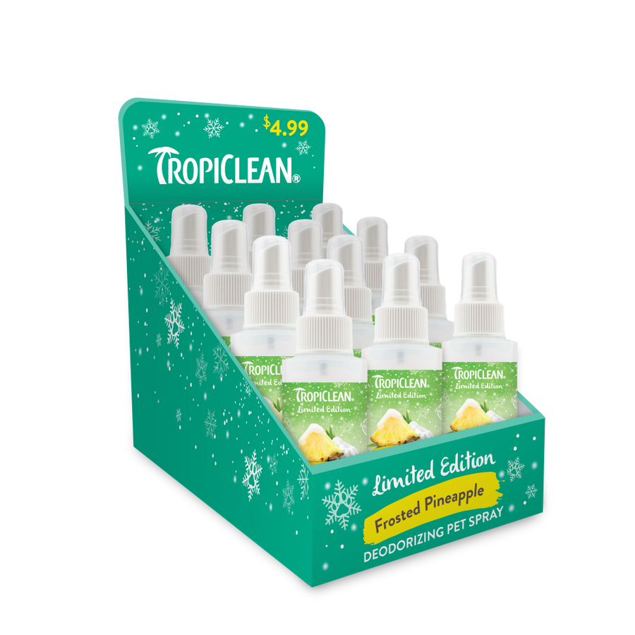 TropiClean Frosted Pineapple Counter Display, 12pc