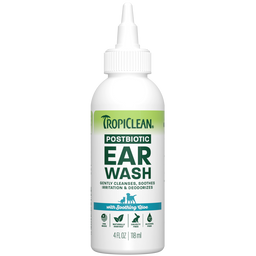 TropiClean Postbiotic Ear Wash for Pets, 4oz