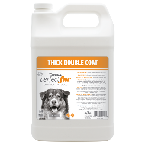 TropiClean PerfectFur Thick Double Coat Shampoo for Dogs, 1 gal