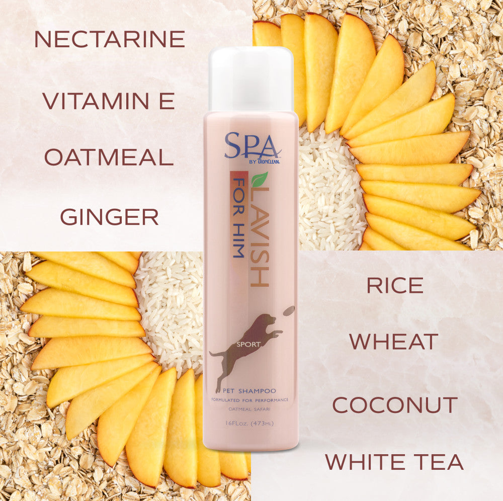 Sunsetting - SPA by TropiClean Lavish For Him Shampoo for Pets, 1 gal