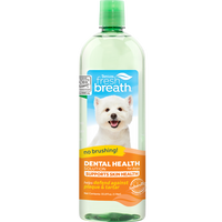 TropiClean Fresh Breath Dental Health Solution Supports Skin Health for Dogs, 33.8oz
