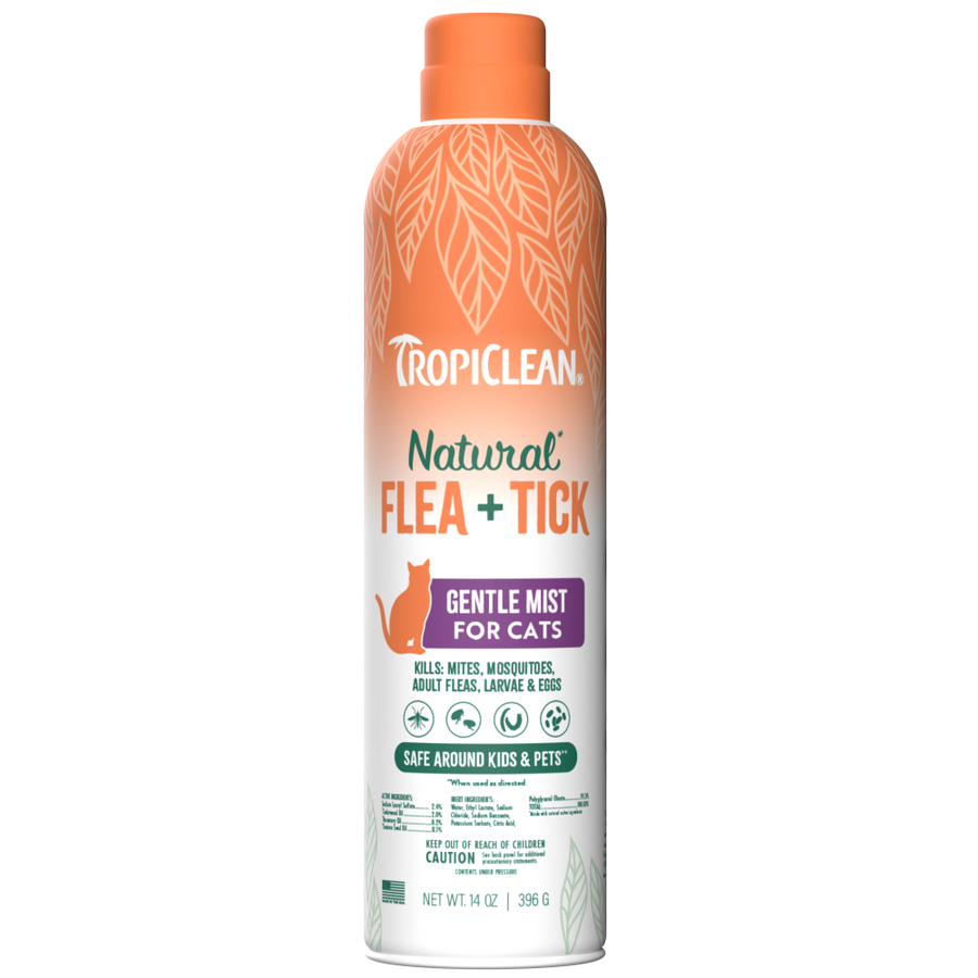 TropiClean Natural* Flea + Tick Cat + Home Easy Mist Spray, 14oz