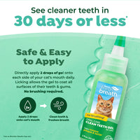 TropiClean Fresh Breath No Brushing Clean Teeth Dental & Oral Care Gel for Cats, 2oz