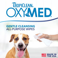 Sunsetting - TropiClean OxyMed Soothing Relief Wipes for Pets, 50ct