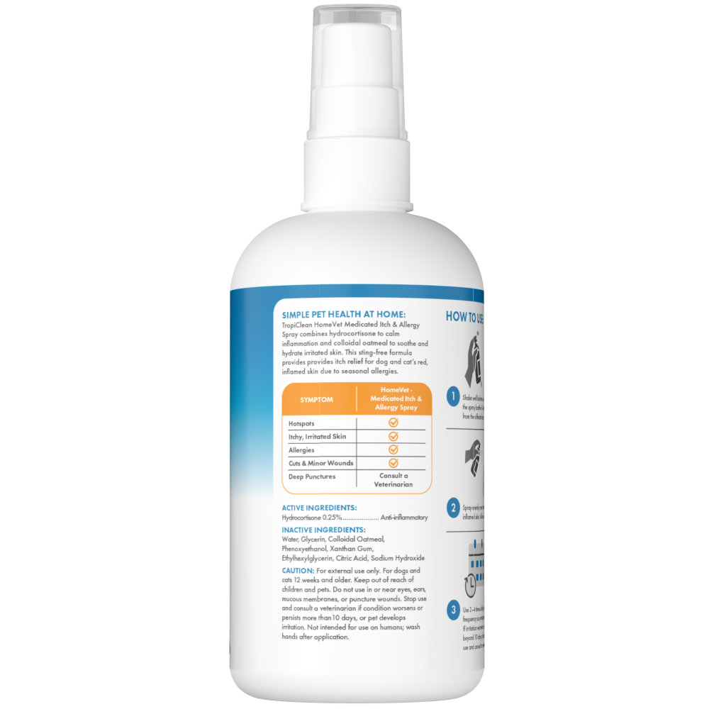 HomeVet Itch and Allergy Spray, 8oz