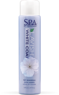 Sunsetting - SPA by TropiClean Lavish White Coat Shampoo for Pets, 16oz