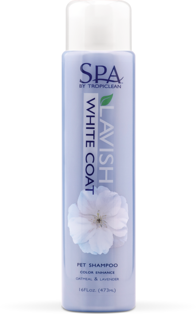 Sunsetting - SPA by TropiClean Lavish White Coat Shampoo for Pets, 16oz