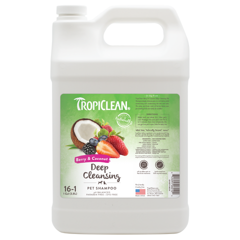 TropiClean Berry & Coconut Deep Cleansing Shampoo for Pets, 1 gal