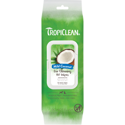 TropiClean Dog & Cat Ear Wipes, 50ct