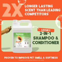 TropiClean Papaya & Coconut Luxury 2-in-1 Shampoo and Conditioner for Pets, 1 gal