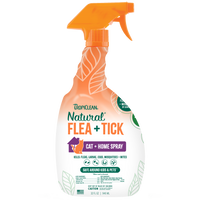 TropiClean Natural* Flea + Tick Home + Cat Spray, 32oz
