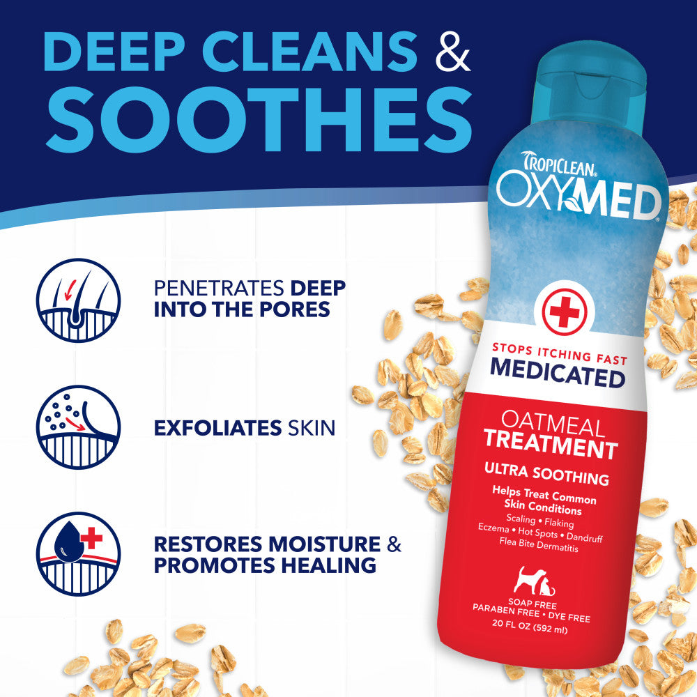 TropiClean OxyMed Medicated Anti-Itch Conditioning Treatment for Pets, 1 gal