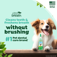TropiClean Fresh Breath No Brushing Clean Teeth Dental & Oral Care Gel for Dogs, 2oz