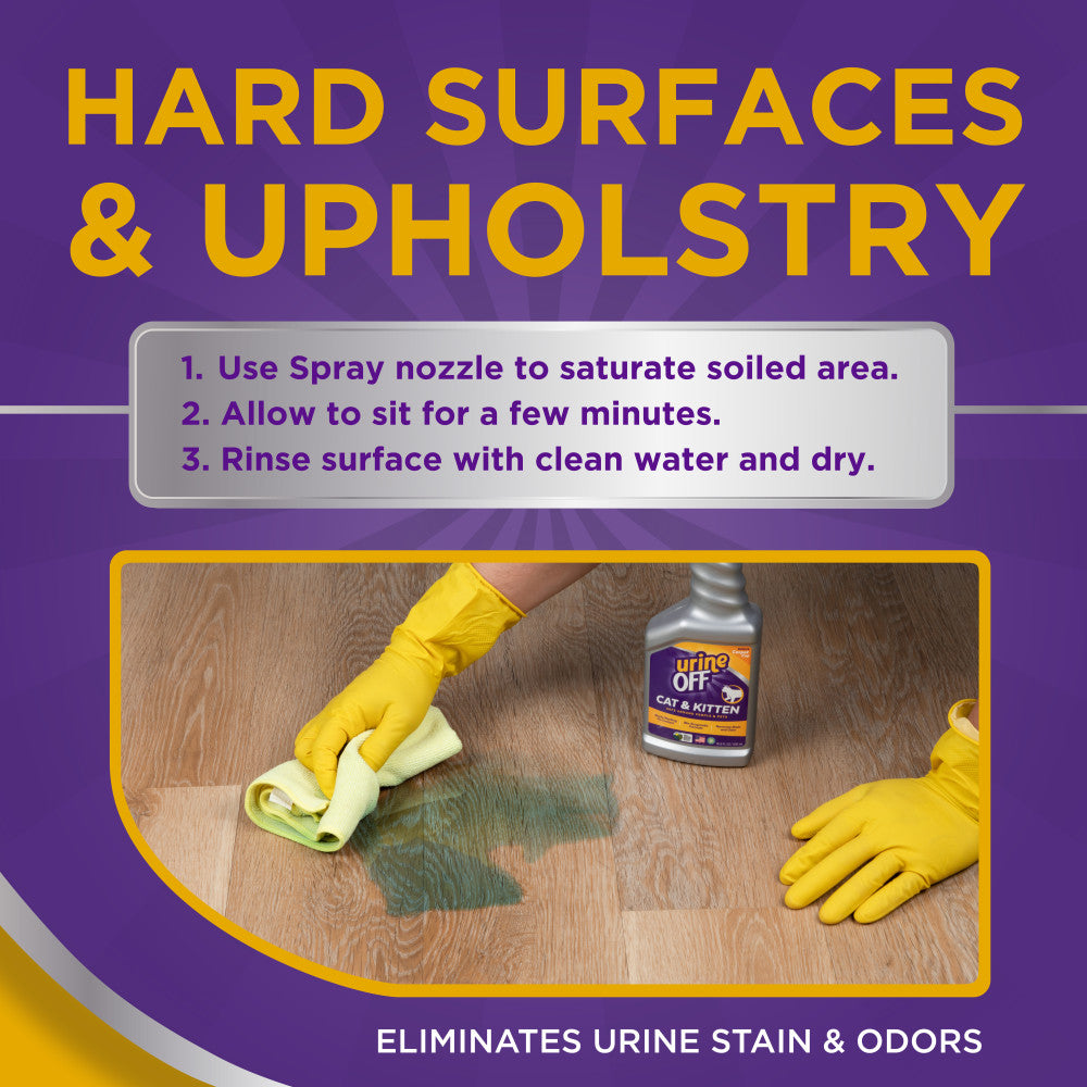 Urine Off Cat & Kitten Hard Surface Sprayer with Carpet Applicator Cap, 16.9oz