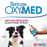 TropiClean OxyMed Medicated Anti itch Spray for Pets, 8oz