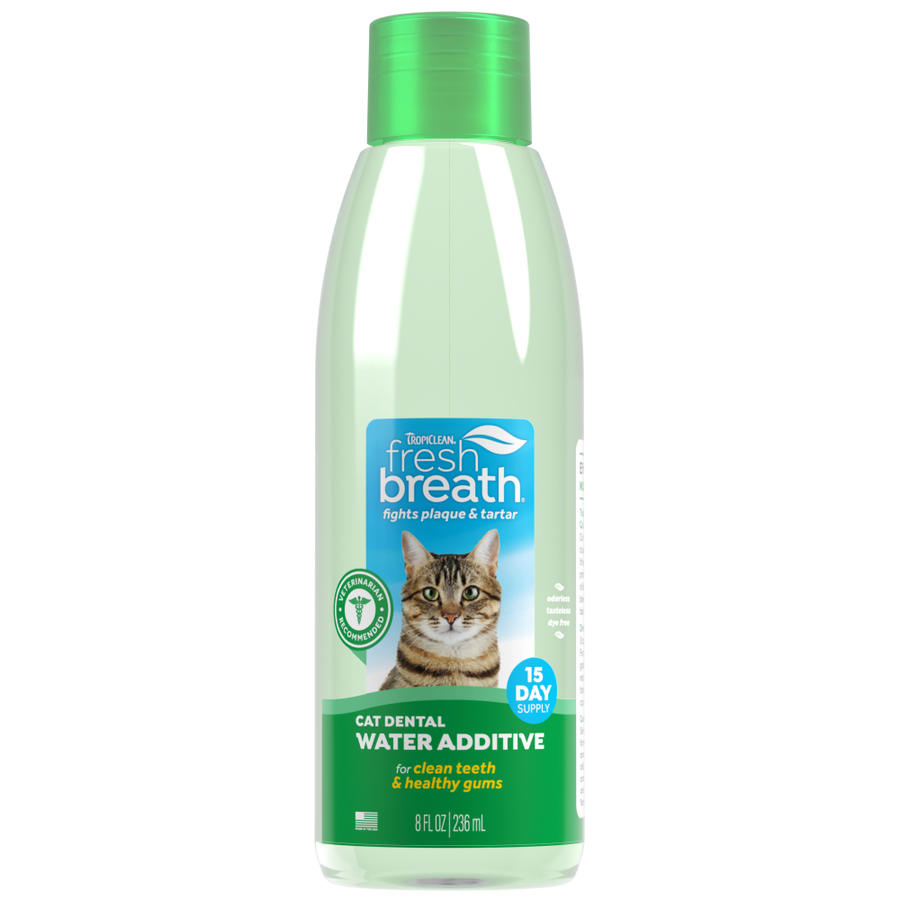 TropiClean Fresh Breath Dental Water Additive for Cats, 8oz