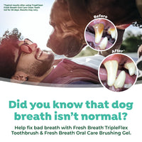 TropiClean Fresh Breath Triple Flex Toothbrush for Large Dogs