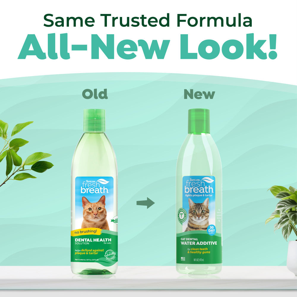 TropiClean Fresh Breath Dental Water Additive for Cats, 16oz