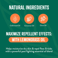 TropiClean Natural* Flea + Tick Dog Spray, 16oz