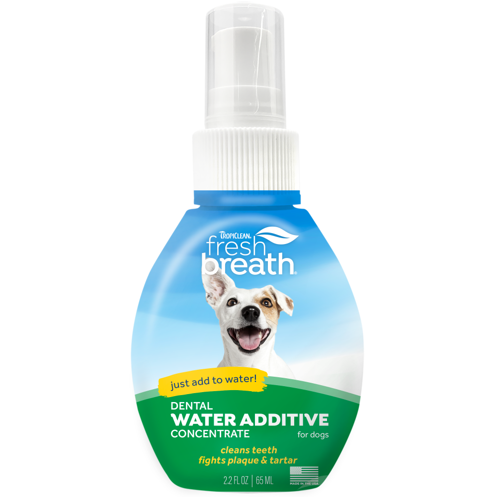 TropiClean Fresh Breath Dog Dental Water Additive Concentrate, 2.2 oz