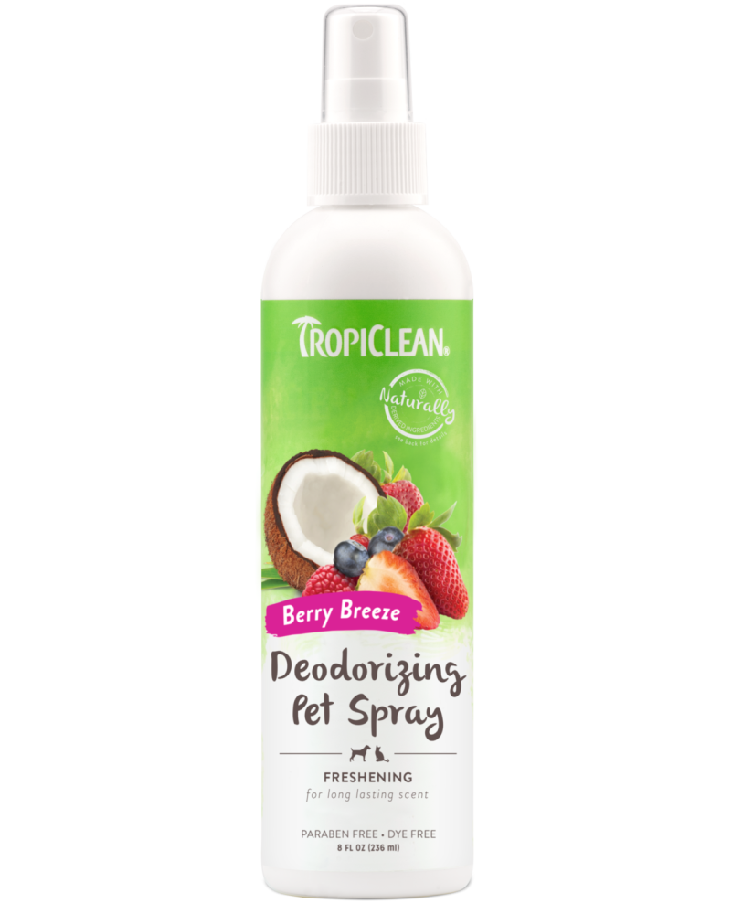 Sunsetting - TropiClean Berry Breeze Deodorizing Spray for Pets, 8oz