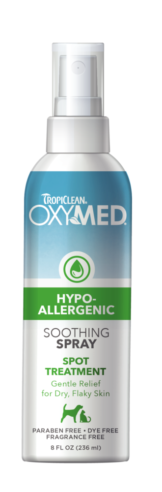 TropiClean OxyMed Hypoallergenic Anti Itch Spray for Dogs, 8oz