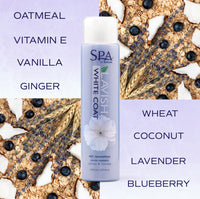 Sunsetting - SPA by TropiClean Lavish White Coat Shampoo for Pets, 1 gal