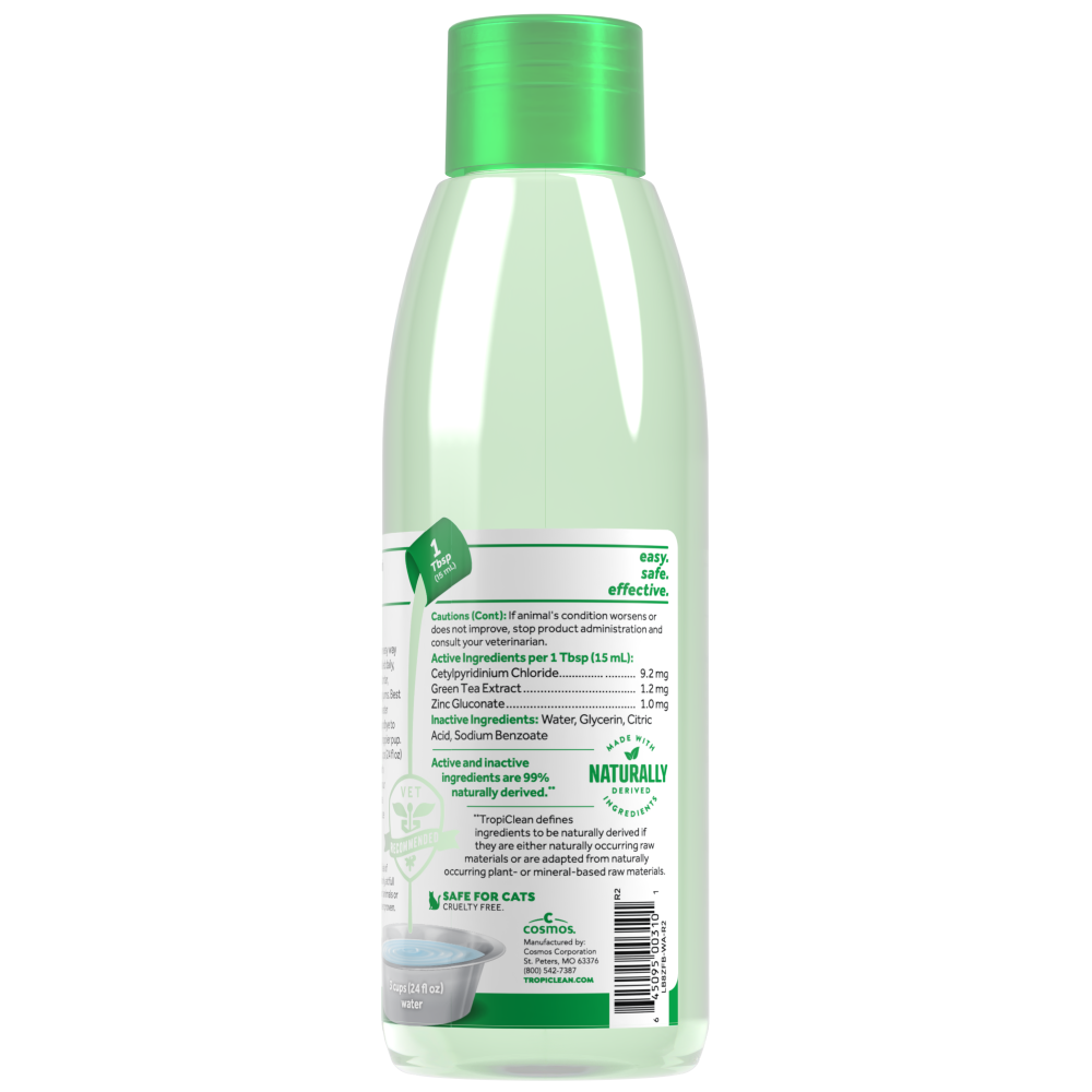 TropiClean Fresh Breath Dental Water Additive for Dogs, 8oz