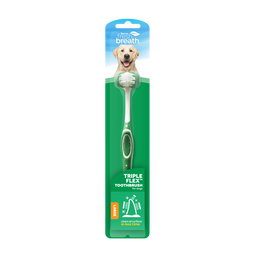 TropiClean Fresh Breath Triple Flex Toothbrush for Large Dogs