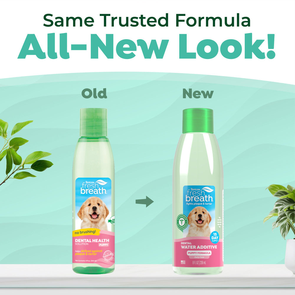 TropiClean Fresh Breath Dental Water Additive for Puppies, 8oz